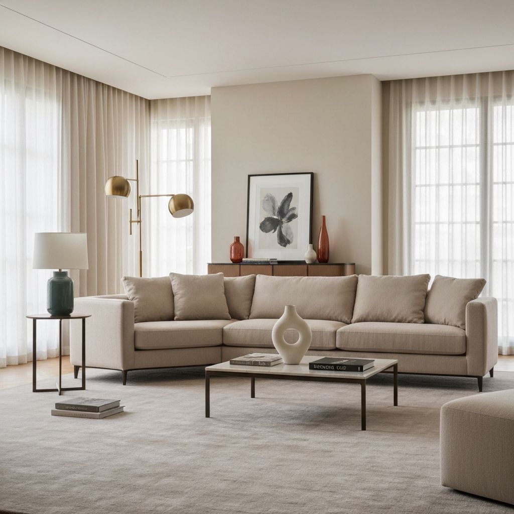 Premium furniture in elegant living room