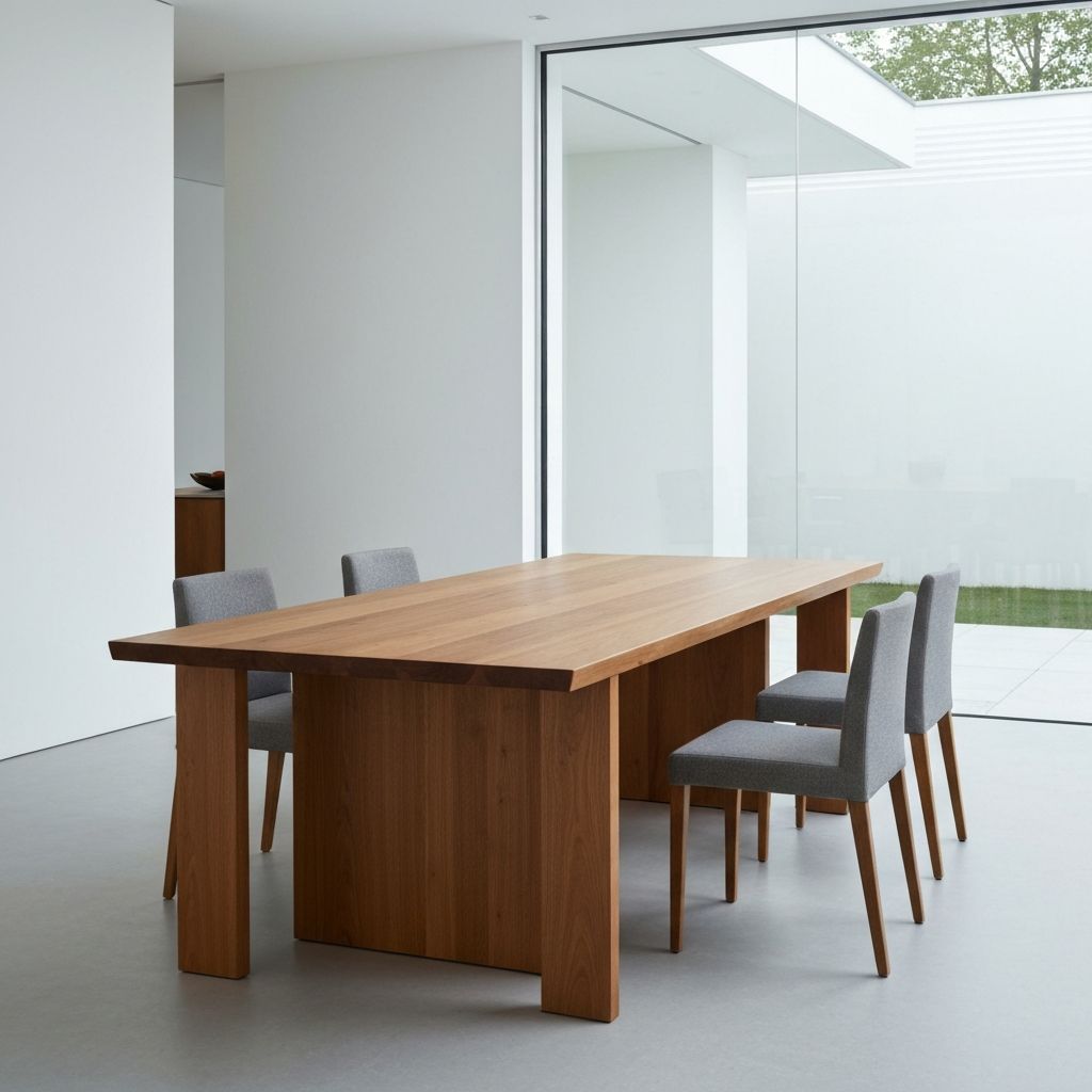Solid Oak Dining Table view 4